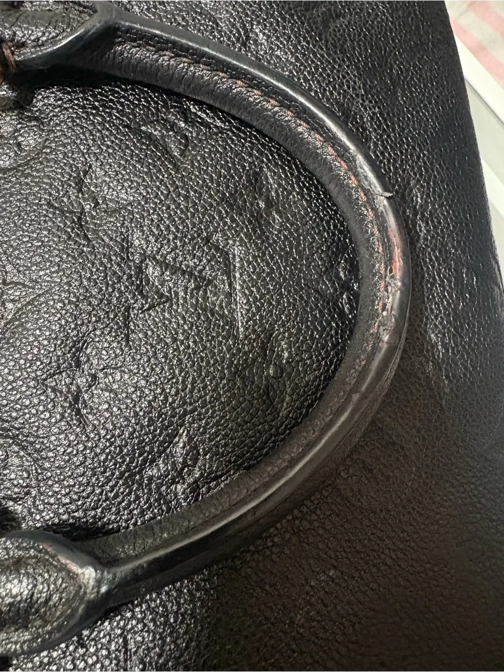 Louis Vuitton Black Embossed Satchel